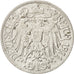 GERMANIA - IMPERO, Wilhelm II, 25 Pfennig, 1911, Karlsruhe, BB, Nichel, KM:18