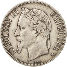 France, Napoléon III, 5 Francs, 1867, Strasbourg, EF(40-45), Silver, KM:799