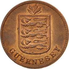 Guernsey, Double, 1929, Heaton, Birmingham, MS(60-62), Bronze, KM:11