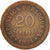 Monnaie, Portugal, 20 Centavos, 1924, Lisbonne, TB, Bronze, KM:574