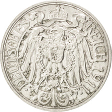 Coin, GERMANY - EMPIRE, Wilhelm II, 25 Pfennig, 1911, Muldenhütten, AU(50-53)