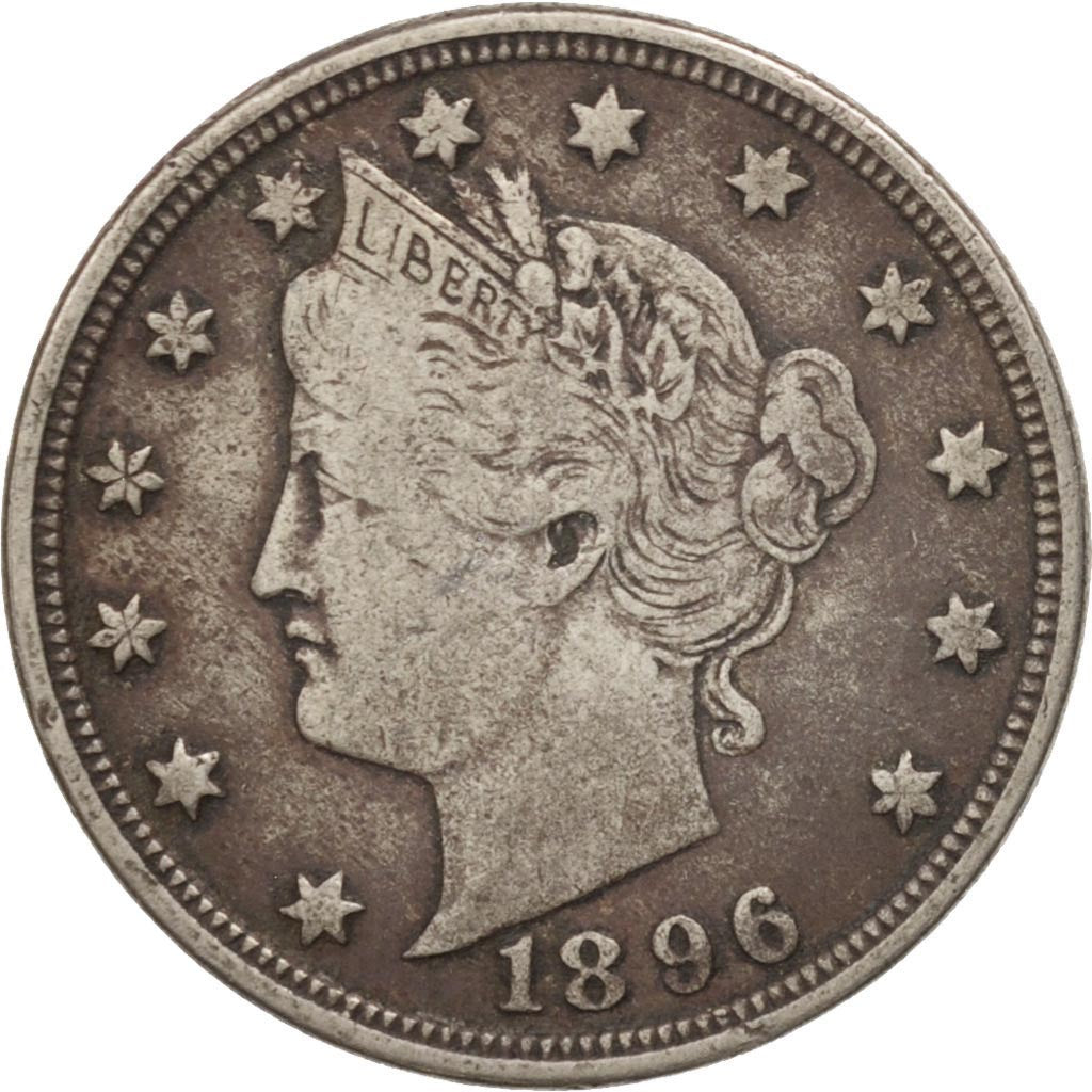 Vereinigte Staaten, Liberty Nickel, 5 Cents, 1896, U.S. Mint, Philadelphia