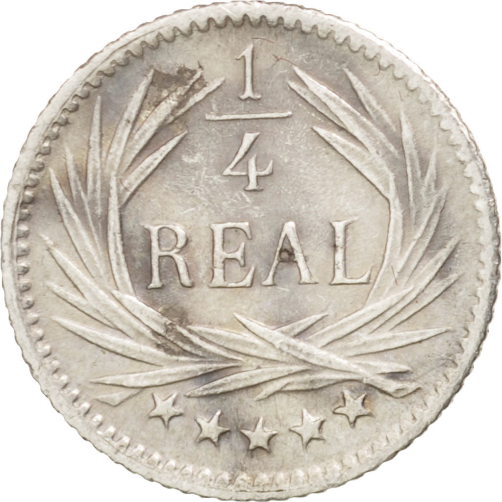 Coin, Guatemala, 1/4 Réal, 1896, AU(50-53), Silver, KM:162