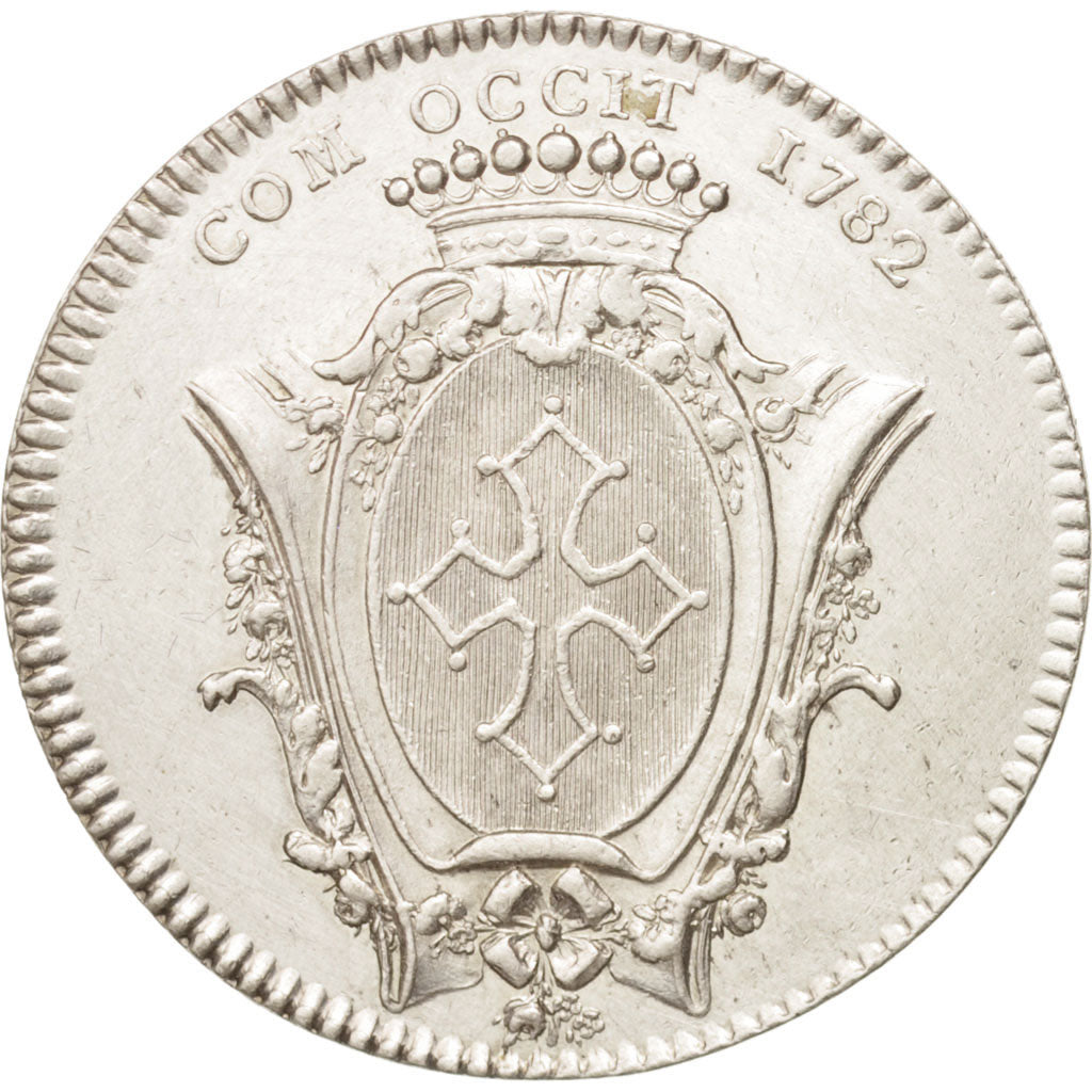 Francia, Token, Royal, États de Languedoc, Louis XVI, 1782, Droz, BB+, Argen...