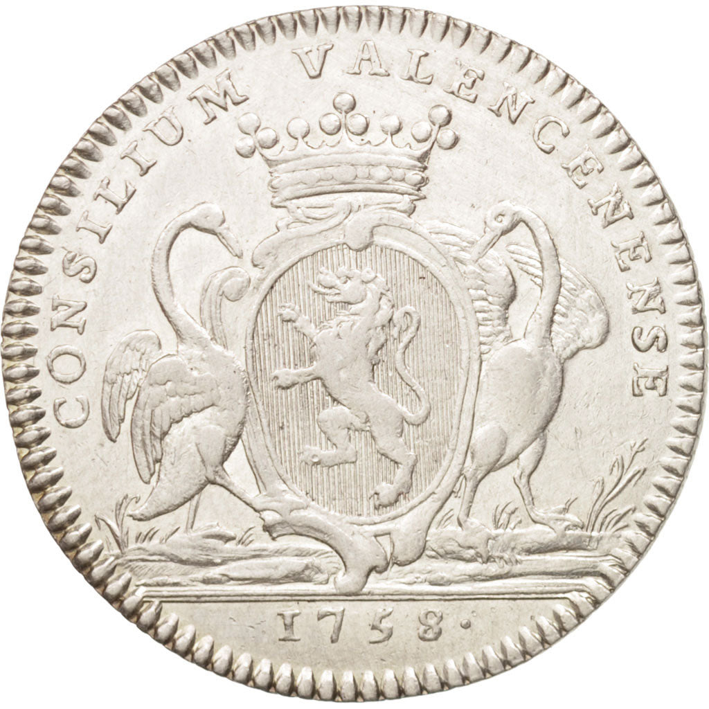 France, Token, Royal, Valenciennes, Magistrat, Louis XV, 1758, Röettiers