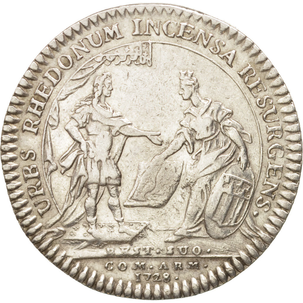 Frankreich, Royal, États de Bretagne, Rennes, Louis XV, 1728, Duvivier, Token