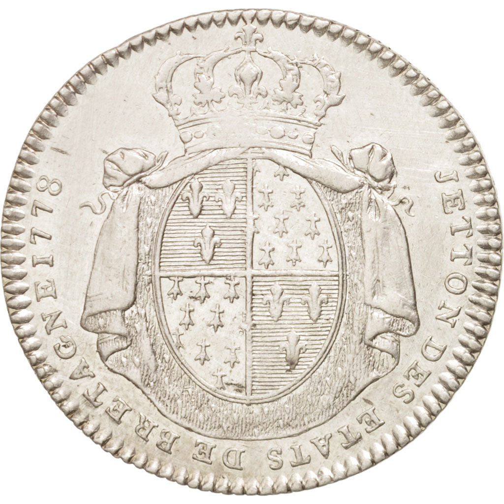 Frankreich, Royal, États de Bretagne, Rennes, Louis XVI, 1778, Duvivier, Token