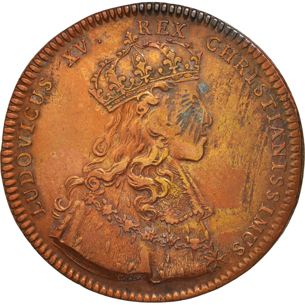 France, Token, Royal, États de Lille, Louis XV, EF(40-45), Copper