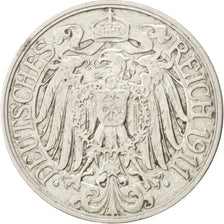 Münze, GERMANY - EMPIRE, Wilhelm II, 25 Pfennig, 1911, Berlin, SS, Nickel