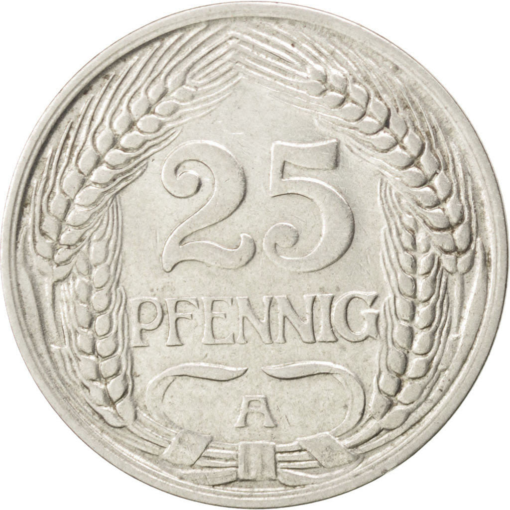 Münze, GERMANY - EMPIRE, Wilhelm II, 25 Pfennig, 1911, Berlin, SS, Nickel