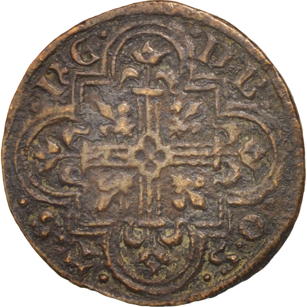 France, token count, Jeton au roi, Token, VF(20-25), Brass, 24