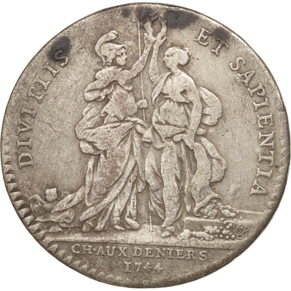 France, Token, Royal, Chambre aux Deniers, Louis XV, 1744, François Marteau