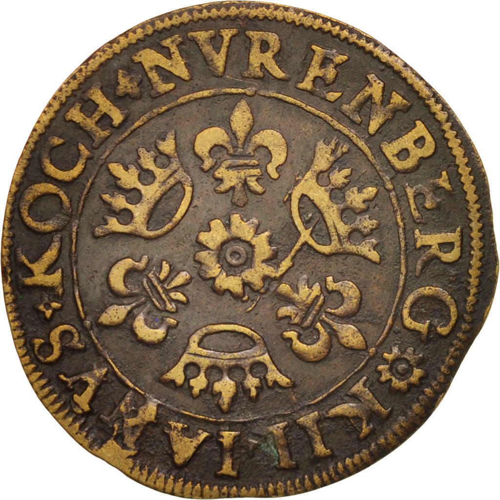 France, token count, Jeton au globe, Token, AU(50-53), Brass, 25