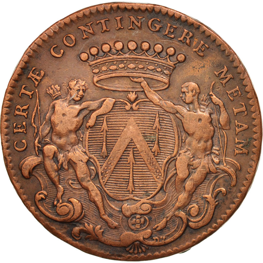 France, Jeton, Royal, Ville de Dijon, Jean-Pierre Burteur, 1748, TTB, Cuivre