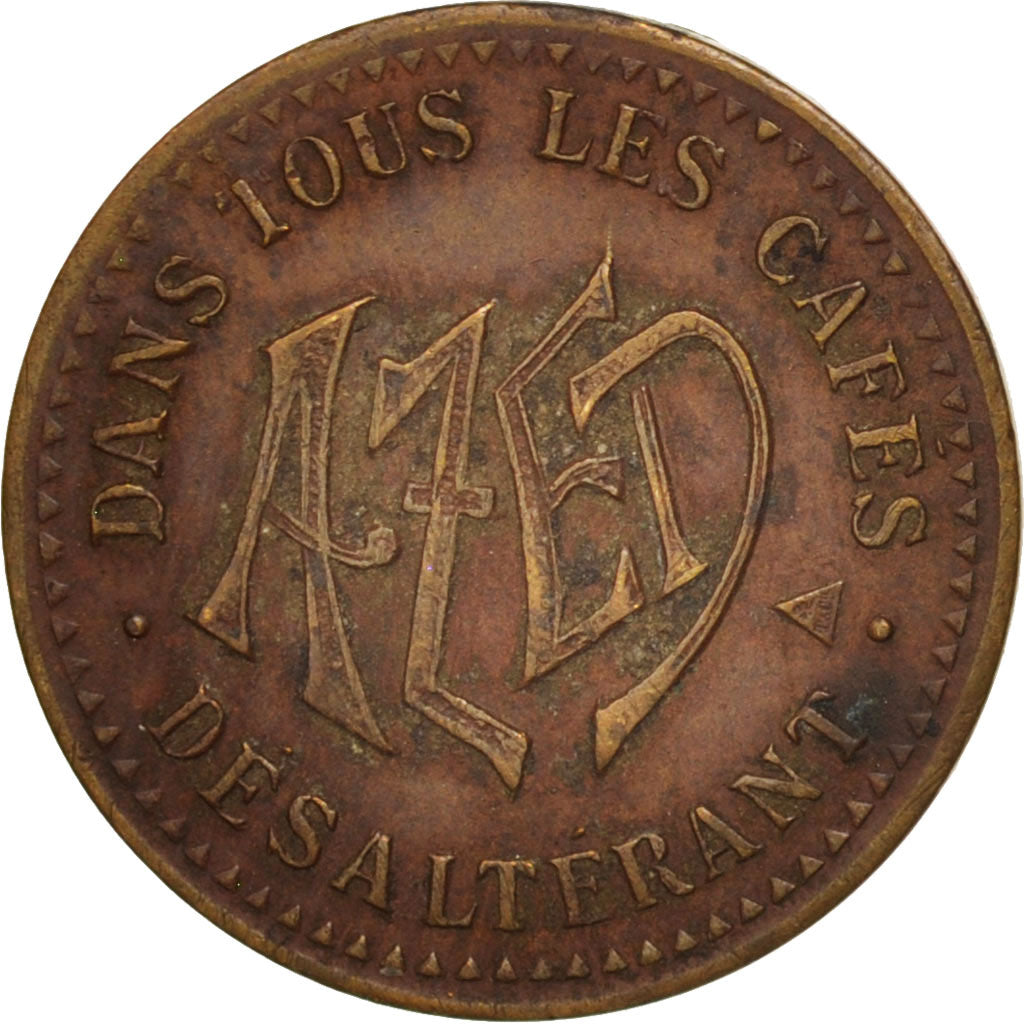 France, Token, token count, Boisson Azed, AU(50-53), Copper