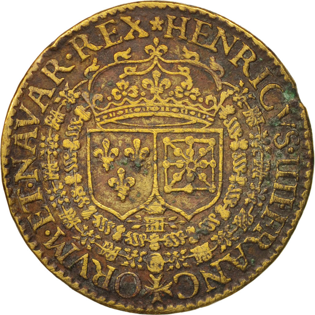 France, Royal, Gendarmerie du Royaume, Henry IV, 1609, Token, EF(40-45), Brass