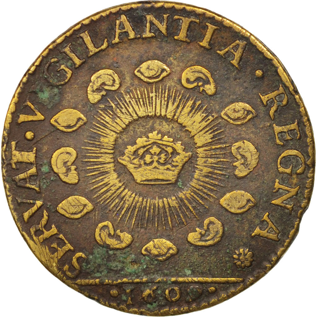 France, Royal, Gendarmerie du Royaume, Henry IV, 1609, Token, EF(40-45), Brass