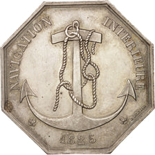 Belgien, Token, The Boats, Canal d'Aire à La Bassée, 1825, Borrel, UNZ, Silber