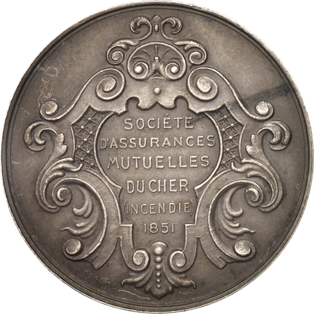 France, Token, Insurance, Société d'assurances mutuelles du Cher, 1851