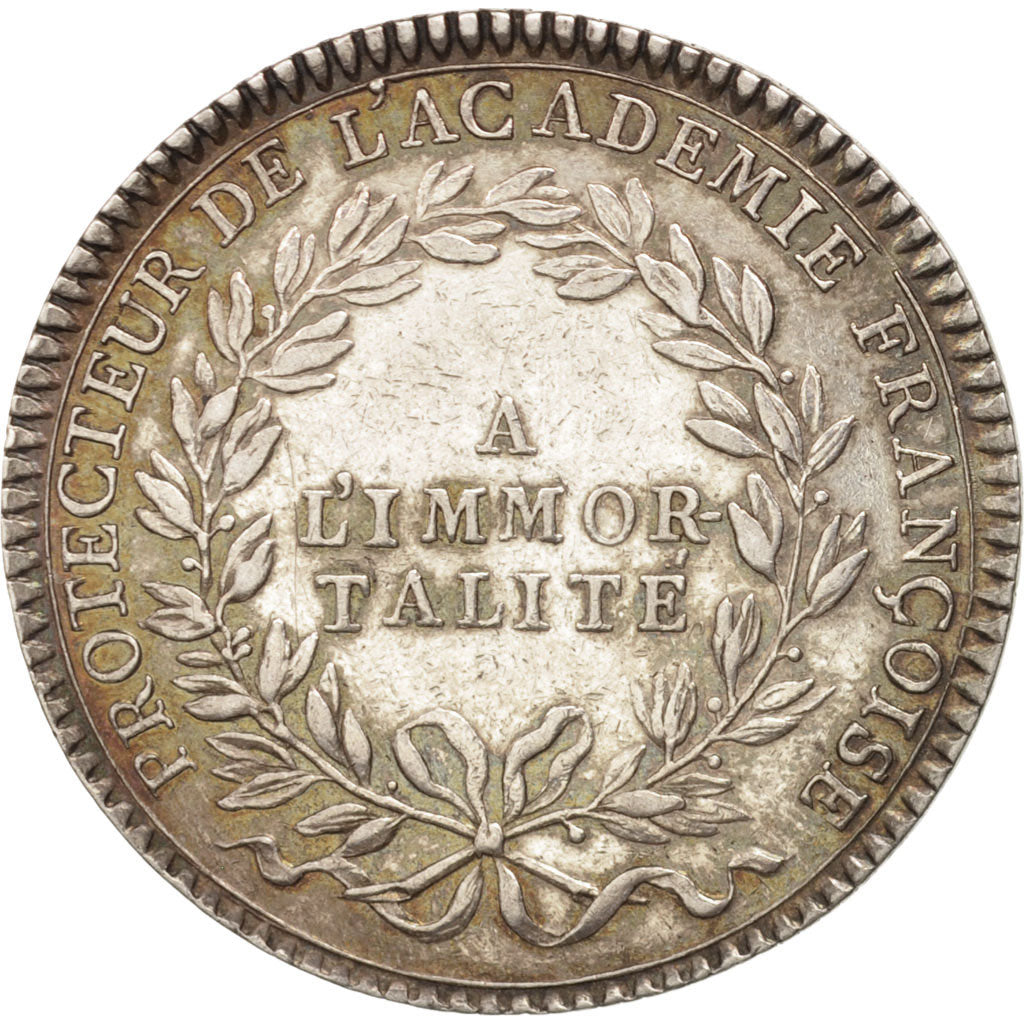 France, Jeton, Royal, Académie Française, Louis XV, Duvivier, TTB+, Argent