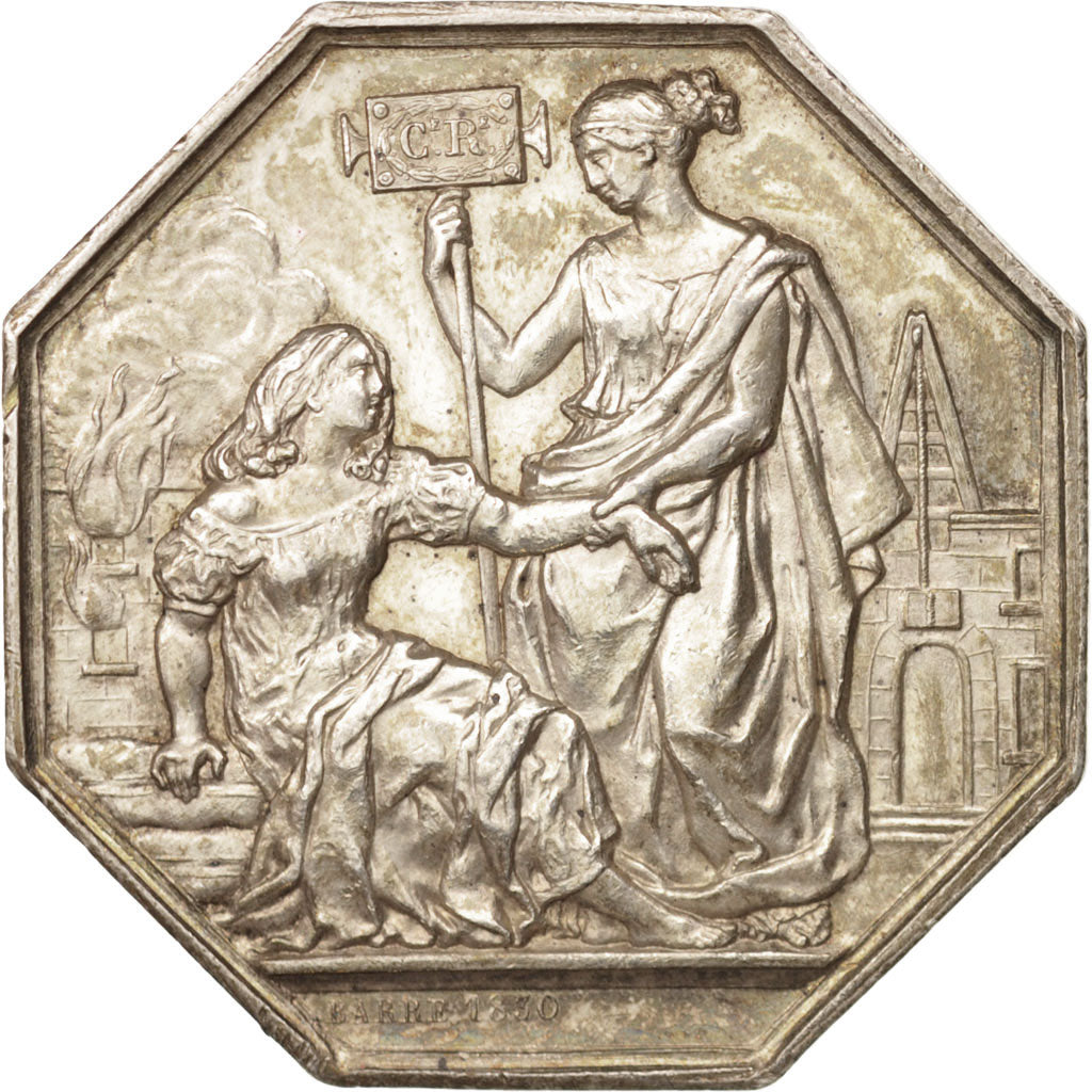 France, Token, Insurance, Compagnie royale d'assurance, 1817, Barre, AU(50-53)
