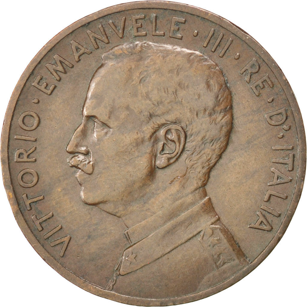 ITALY, 5 Centesimi, 1913, Rome, KM #42, EF(40-45), Bronze, 25, 4.97