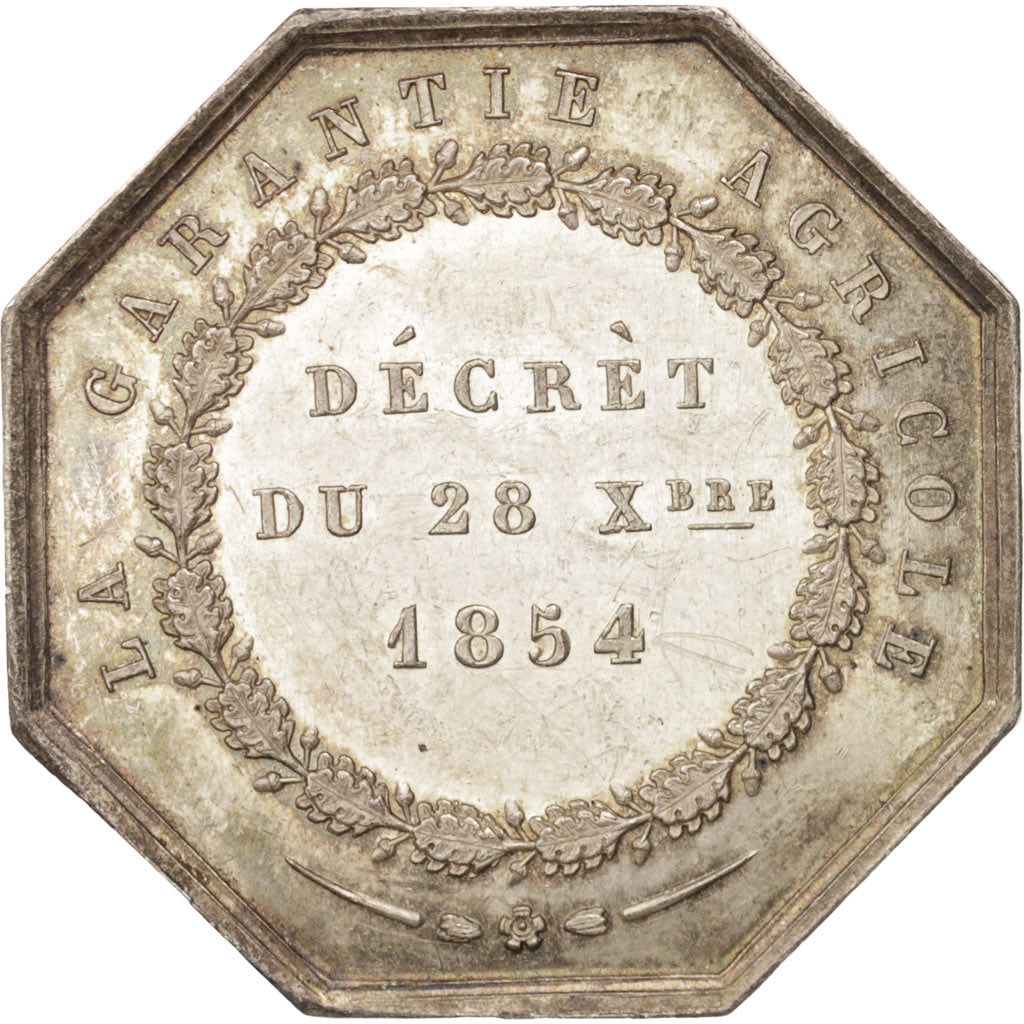 France, Token, Insurance, Société d'assurance mutuelle contre la grèle, 1854
