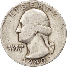 United States, Washington Quarter, Quarter, 1940, U.S. Mint, San Francisco