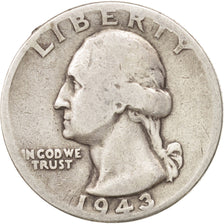 Stati Uniti, Washington Quarter, Quarter, 1943, U.S. Mint, Denver, MB, Argent...