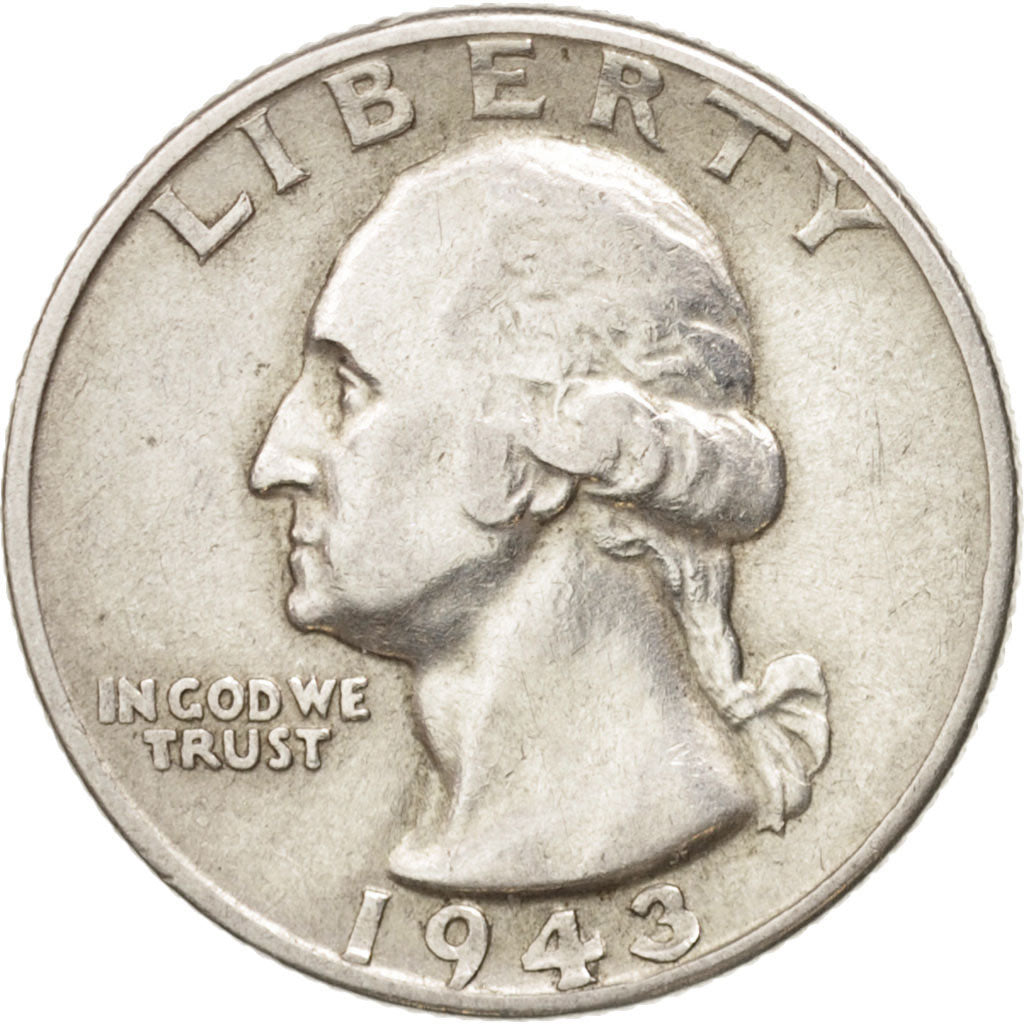 Coin, United States, Washington Quarter, Quarter, 1943, U.S. Mint, Philadelphia