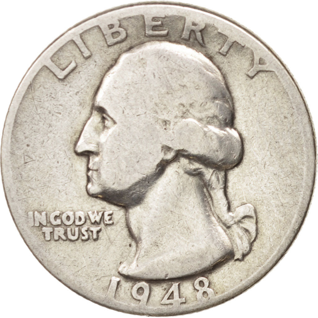 United States, Washington Quarter, Quarter, 1948, U.S. Mint, Philadelphia