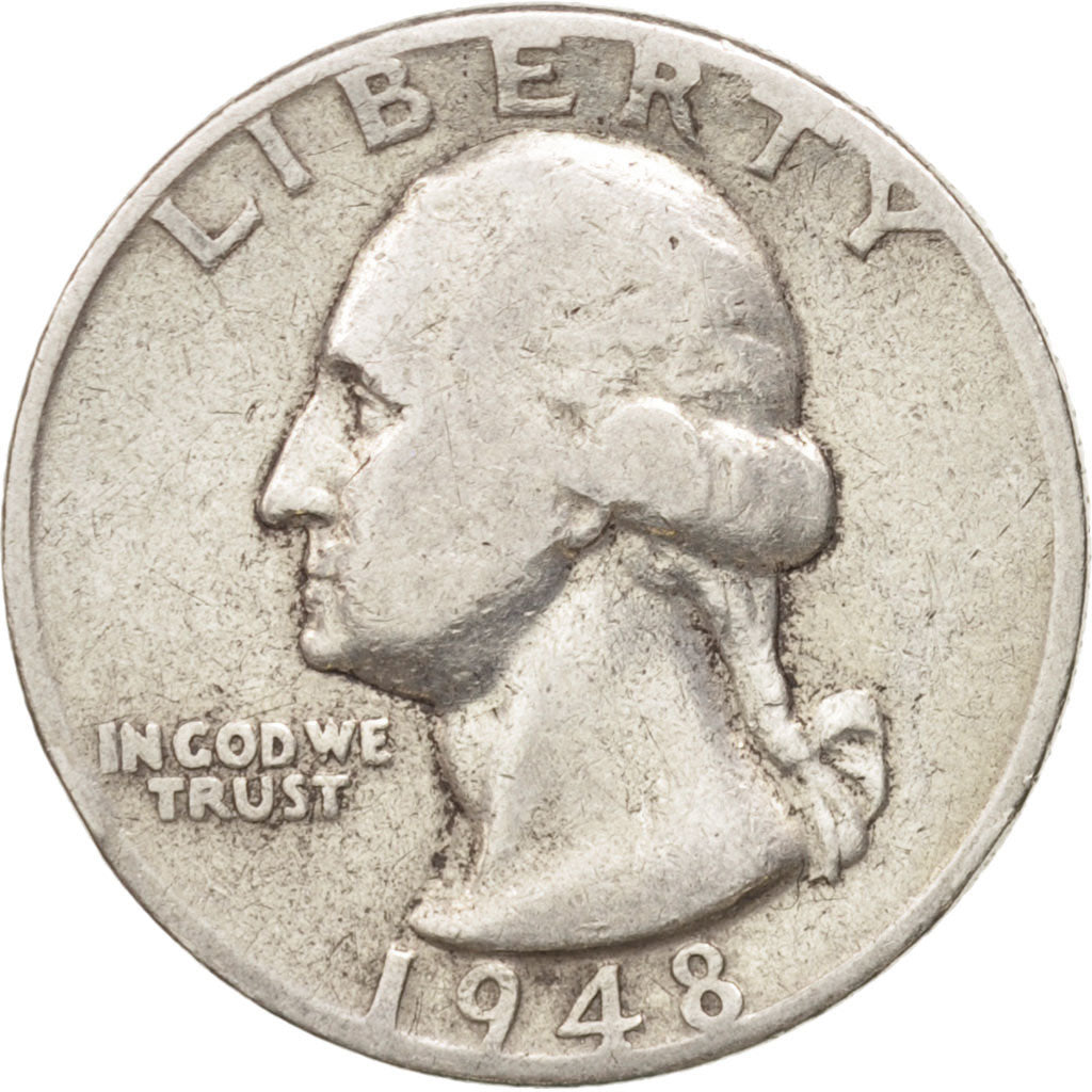 United States, Washington Quarter, Quarter, 1948, U.S. Mint, Philadelphia