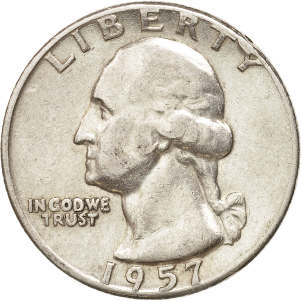 Coin, United States, Washington Quarter, Quarter, 1957, U.S. Mint, Philadelphia