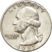 Coin, United States, Washington Quarter, Quarter, 1957, U.S. Mint, Philadelphia