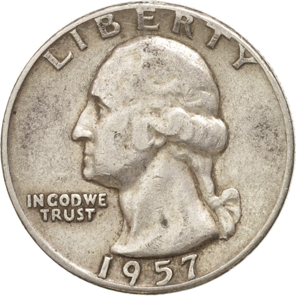Coin, United States, Washington Quarter, Quarter, 1957, U.S. Mint, Philadelphia