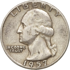 Coin, United States, Washington Quarter, Quarter, 1957, U.S. Mint, Philadelphia