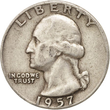 Coin, United States, Washington Quarter, Quarter, 1957, U.S. Mint, Denver