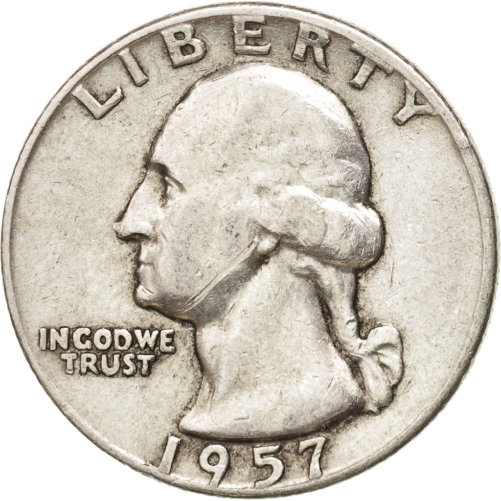 Coin, United States, Washington Quarter, Quarter, 1957, U.S. Mint, Denver