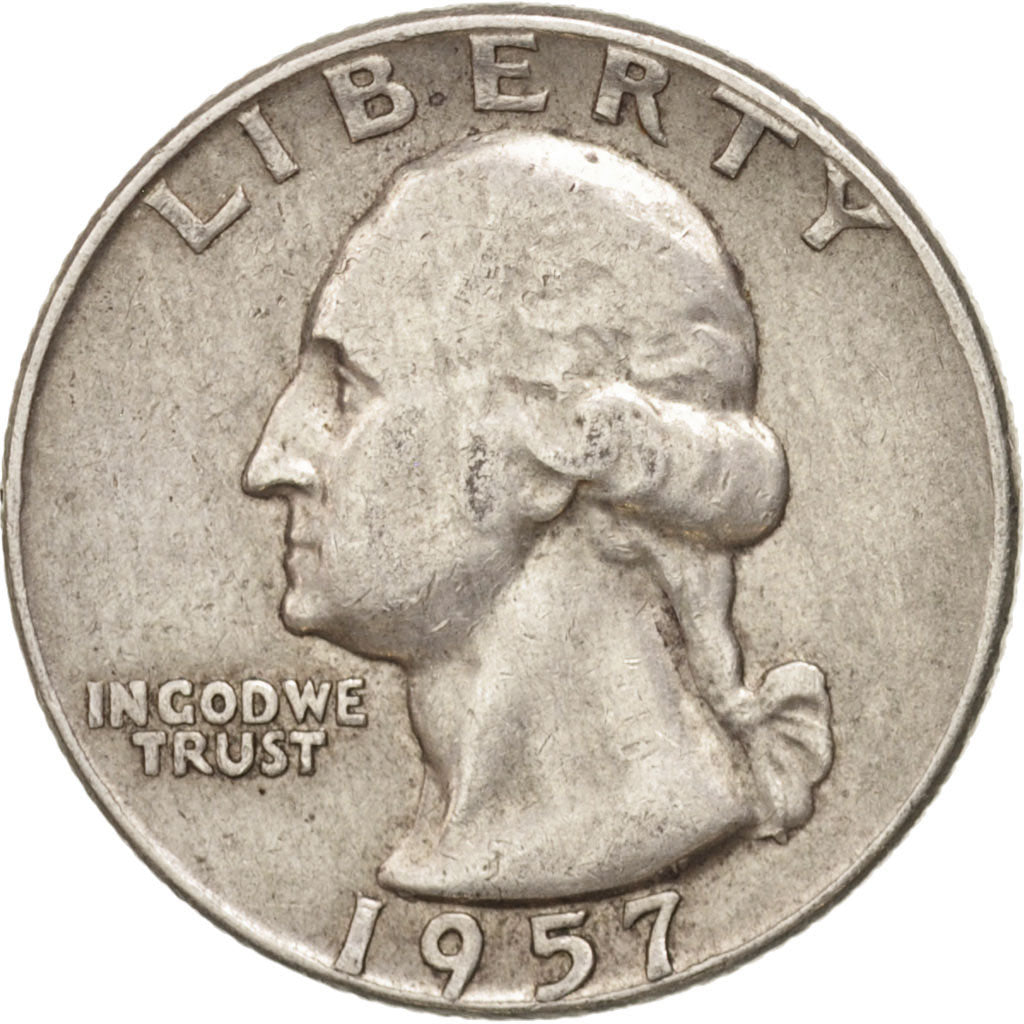 Coin, United States, Washington Quarter, Quarter, 1957, U.S. Mint, Denver