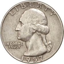 Coin, United States, Washington Quarter, Quarter, 1957, U.S. Mint, Denver