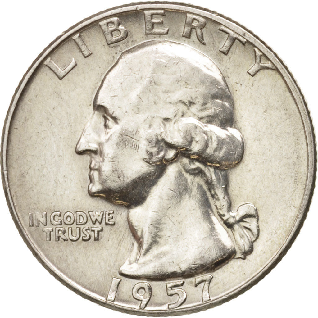 Coin, United States, Washington Quarter, Quarter, 1957, U.S. Mint, Denver