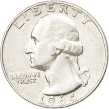 Coin, United States, Washington Quarter, Quarter, 1964, U.S. Mint, Philadelphia