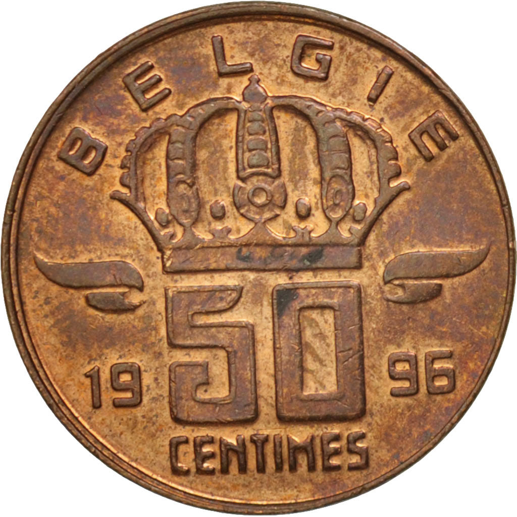 Moneta, Belgia, Baudouin I, 50 Centimes, 1996, MS(60-62), Bronze, KM:149.1