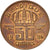 Münze, Belgien, Baudouin I, 50 Centimes, 1996, VZ+, Bronze, KM:148.1