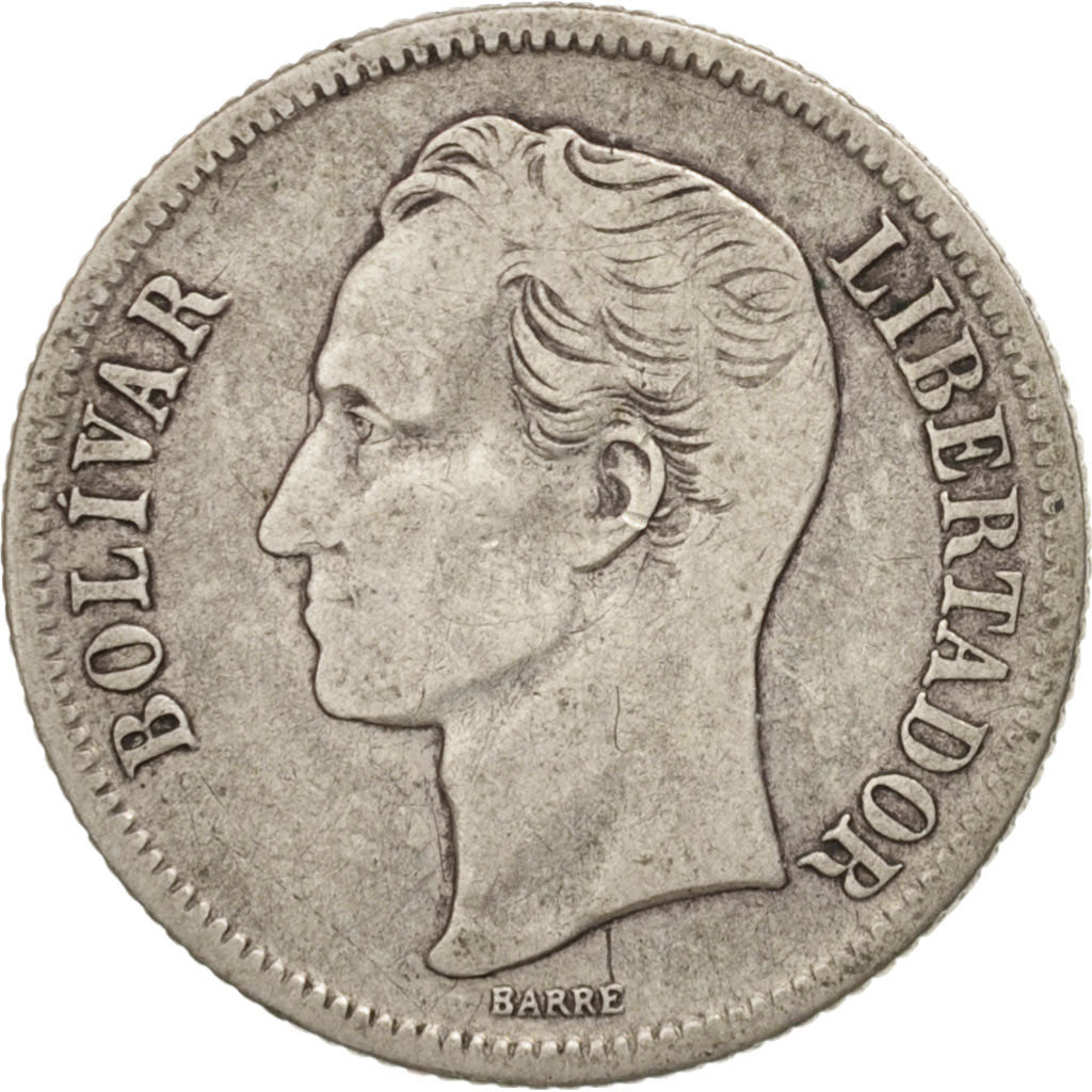Venezuela, Gram 5, Bolivar, 1945, Philadelphia, VF(30-35), Silver, KM:22a