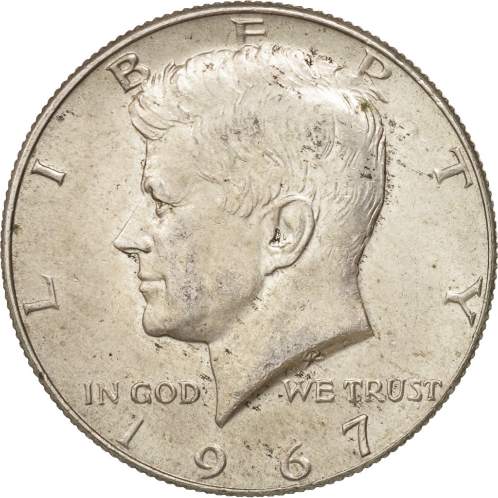 Coin, United States, Kennedy Half Dollar, Half Dollar, 1967, U.S. Mint