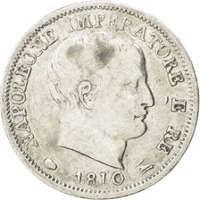 ITALIAN STATES, 5 Soldi, 1810, Milan, KM #5.1, EF(40-45), Silver, 1.22