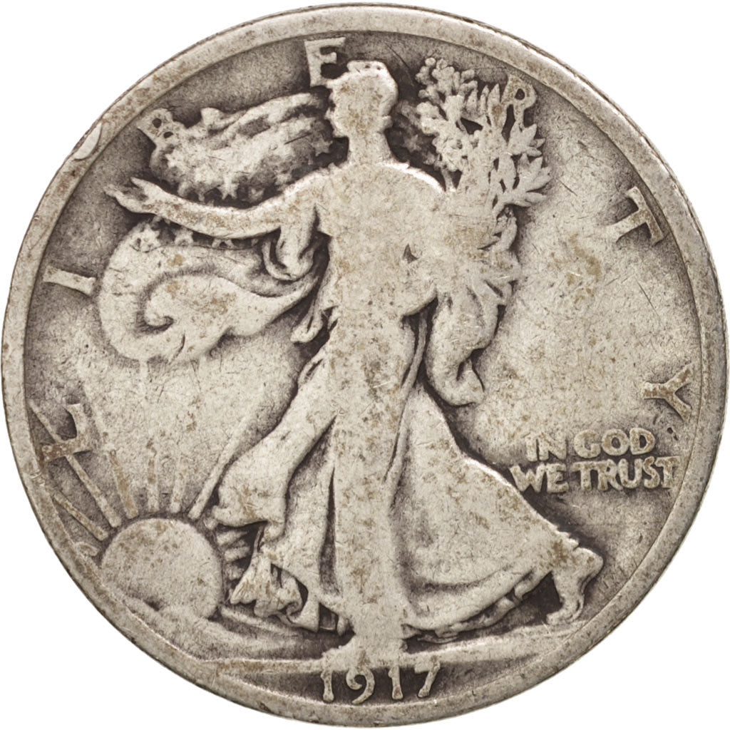 United States, Walking Liberty Half Dollar, Half Dollar, 1917, U.S. Mint