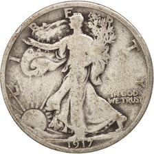 United States, Walking Liberty Half Dollar, Half Dollar, 1917, U.S. Mint