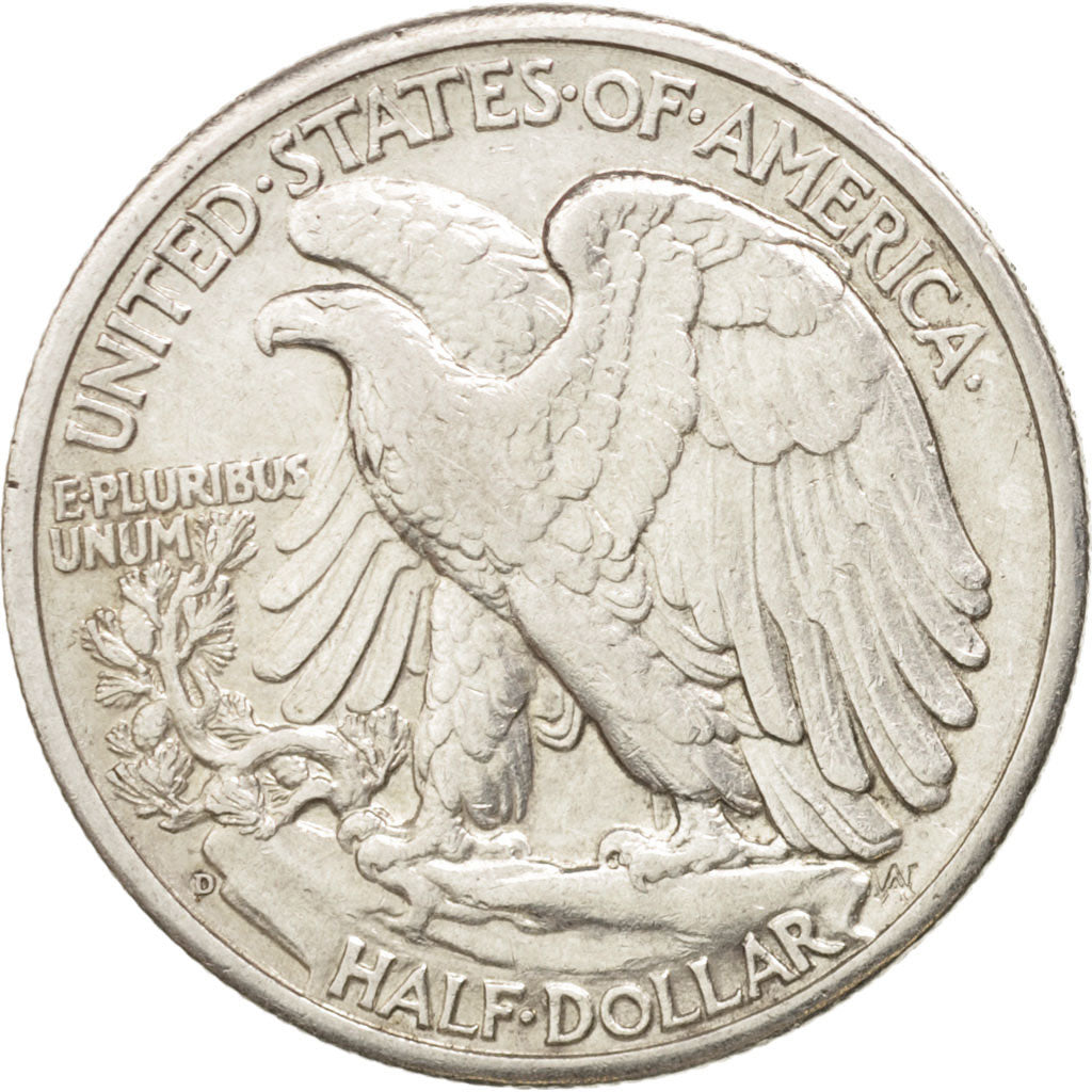 United States, Walking Liberty Half Dollar, Half Dollar, 1943, U.S. Mint, Denver